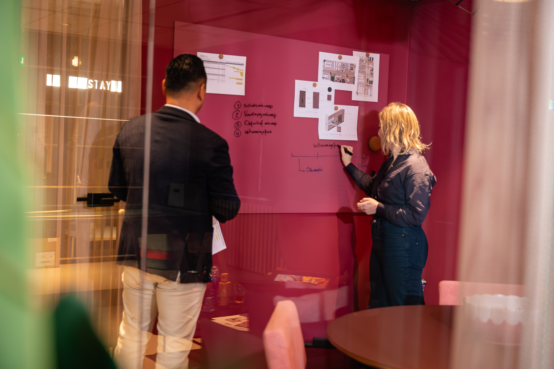 Creatieve brainstormsessie clubhouse office